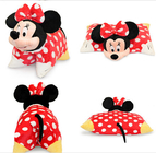 Κόκκινο καλό μαξιλάρι μικρών παιδιών ποντικιών της Disney Minnie με το κεφάλι της Minnie βελούδου