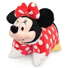 Κόκκινο καλό μαξιλάρι μικρών παιδιών ποντικιών της Disney Minnie με το κεφάλι της Minnie βελούδου