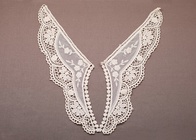 Λευκό OEM χειροποίητο 100 βαμβάκι Peter Pan Crochet Lace κολλάρο Motif για ρούχα