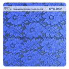 Μπλε σχοινόδετο ύφασμα δαντελλών λουλακιού θερινής έναρξης, νυφικό Floral ύφασμα δαντελλών