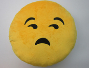 Κίτρινα στρογγυλά μαξιλάρια Emoticon Emoji και γεμισμένο μαξιλάρια παιχνίδι βελούδου