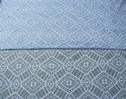 Γεωμετρικό βασιλικό μπλε πλέγμα υφάσματος δαντελλών βαμβακιού νάυλον για Nightwear syd-0004