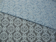Βασιλικό μπλε Snowflake υφάσματος δαντελλών βαμβακιού νάυλον υλικό φορεμάτων σχεδίου
