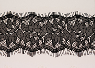 Lady OEM μαύρο κυματομορφής Crochet Eyelash βαμβακιού Lace Trim ιστό