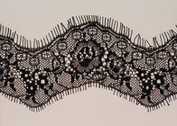 Πουκάμισο OEM μαύρο χέρι Crochet νάυλον κύμα Eyelash Lace Trim για φόρεμα γυναικών