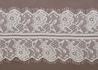 Ευρεία κεντημένο OEM Crochet Λευκή βαμβακερή κύμα Eyelash Lace ψαλίδισης
