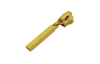 Κίτρινος 3# ορείχαλκου ολισθαίνων ρυθμιστής φερμουάρ μετάλλων αντιστρέψιμος με την αυτόματος-κλειδαριά 36.5mm