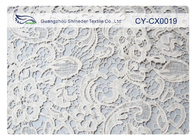 Άσπρο κεντημένο λουλούδι βαμβάκι υφάσματος δαντελλών/νάυλον/μεταλλικό Κύπρος-CX0019