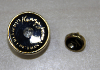 Επίπεδο τρισδιάστατο μέταλλο κουμπιών ιματισμού συνήθειας διαμαντιών στο μέταλλο/το ασήμι πυροβόλων όπλων