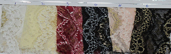Ελαστικό Lingerie μεταλλικό ύφασμα, αντιστατικός και πολυ δαντελλών οπών που χρωματίζονται