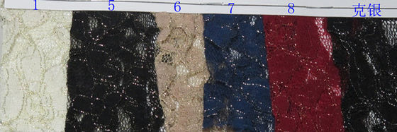 Stretchable κόκκινο μεταλλικό ύφασμα δαντελλών για SGS γαμήλιων φορεμάτων Κύπρος-LW0791