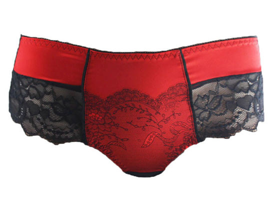 Αρκετά άνετη περιποίηση Boyshort Panty δαντελλών με το όμορφο σατέν στο μέτωπο