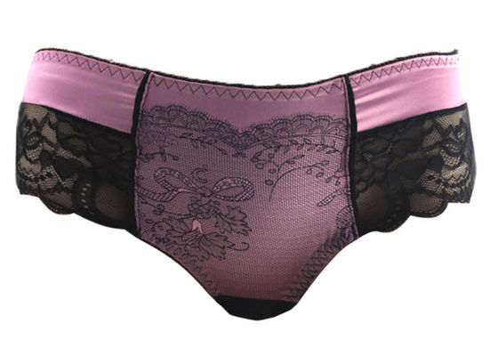 Αρκετά άνετη περιποίηση Boyshort Panty δαντελλών με το όμορφο σατέν στο μέτωπο