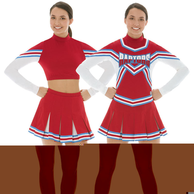 Μεταλλική ενδυμασία Cheerleading νεολαίας Rhinestones ομάδας ευθυμίας με τα τόξα