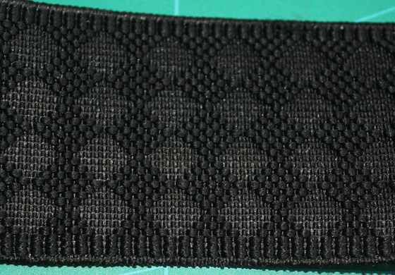 Νάυλον/Webbing διαμαντιών Spandex μαύρο ελαστικό σχέδιο ρόμβων για τις τσάντες