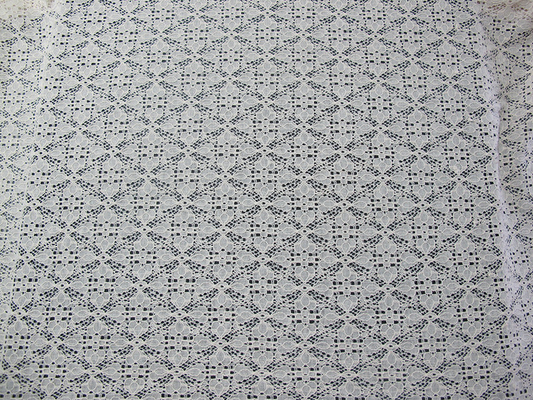 Stretchable ύφασμα δαντελλών βαμβακιού νάυλον για την ενδυμασία, ύφασμα πλέγματος δαντελλών